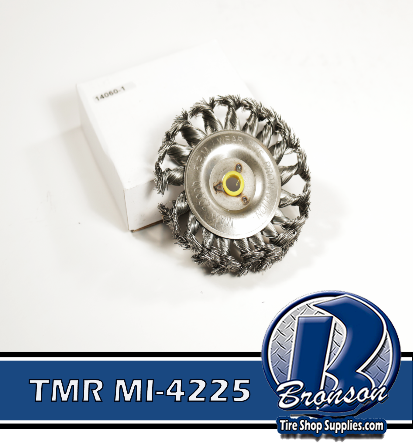 TMR MI-4225 4' TWISTED WIRE BRUSH 3/8' CENTER HOLE 20,000 RPM TMR MI-4225 4' TWISTED WIRE BRUSH 3/8' CENTER HOLE 20,000 RPM